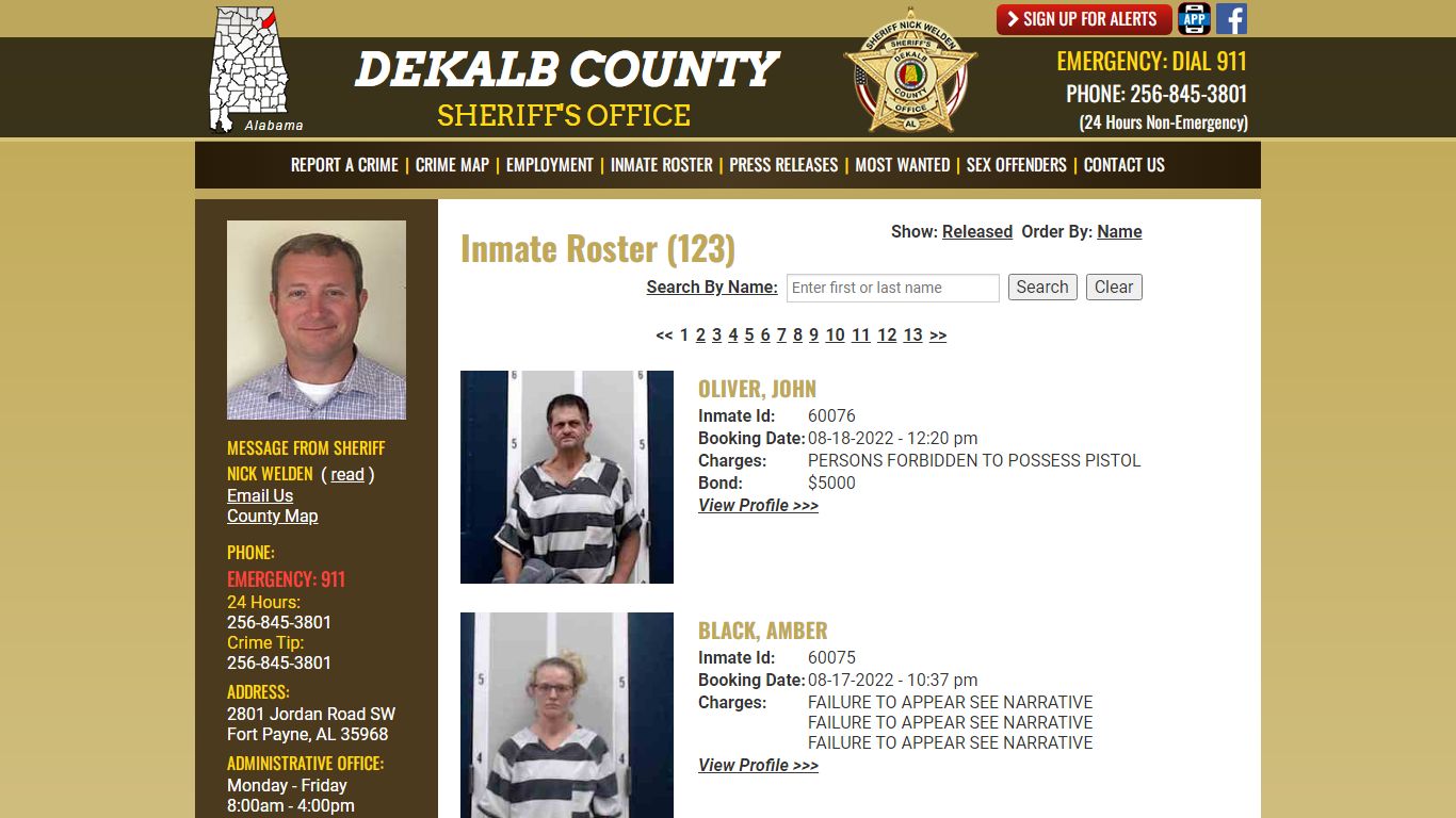 Inmate Roster - Current Inmates Booking Date Descending - DeKalb County ...