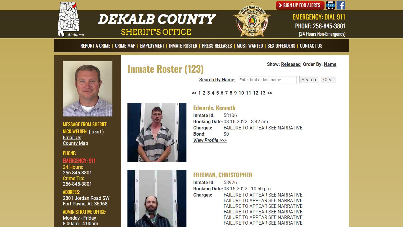 Inmate Roster - DeKalb County Sheriff's Office